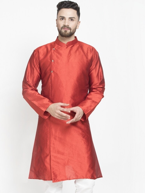 

Benstoke Men Red Kurta