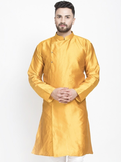 

Benstoke Men Gold-Toned & golden haze Kurta