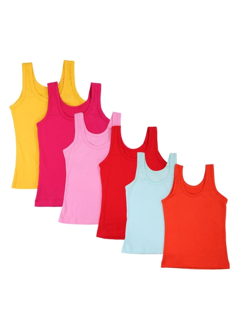 

SMARTERKIDS Girls Set Of 6 Red & Blue Tank Top
