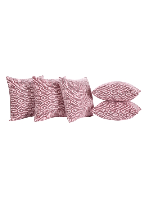 

SHADES of LIFE Maroon Set of 2 Square Cushion Covers