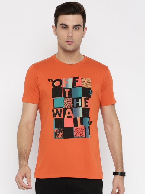 Vans Men Rust Red Printed Round Neck T-shirt available at myntra for Rs.519