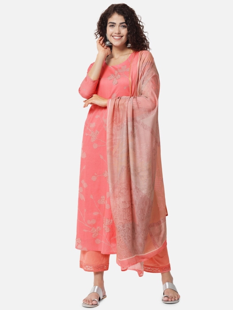 

Jansi Pink & Purple Printed Unstitched Dress Material
