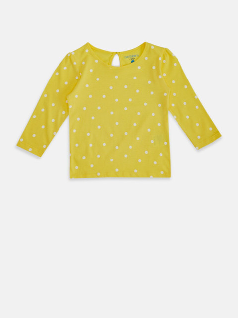 

Pantaloons Baby Girls Yellow Printed T-shirt