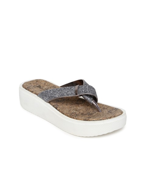 

Inc 5 Women Gunmetal-Toned Shimmery Sandals, Metallic