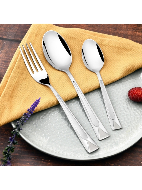 

FNS Set of 19 Silver-Toned Solid Steel Cutlery Spoon Set