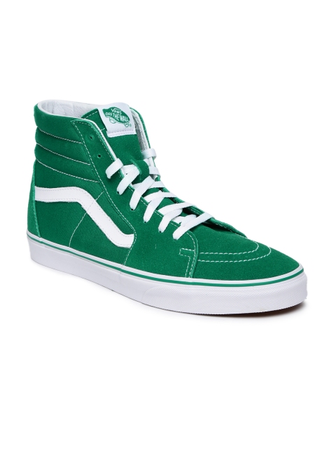 

Vans Unisex Green Solid High-Top Skate Shoes