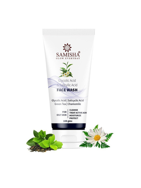 

SAMISHA Organic Natural Facewash For Acne and Pimples 100 ml, Transparent