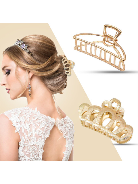 

Krelin Women Gold-Toned Set of 2 Claw Clips