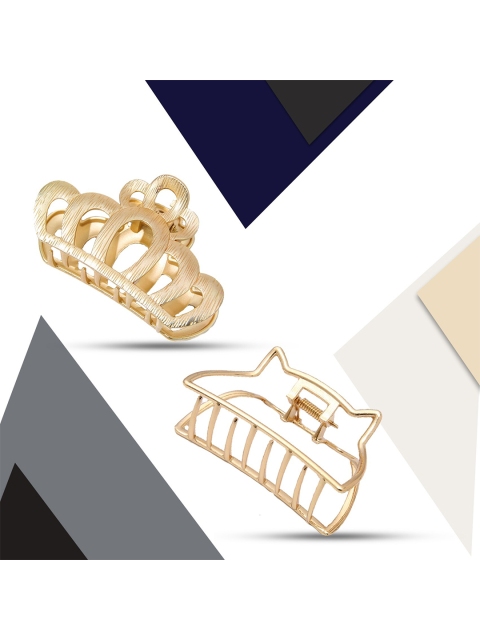 

Krelin Women Gold-Toned Set of 2 Claw Clip