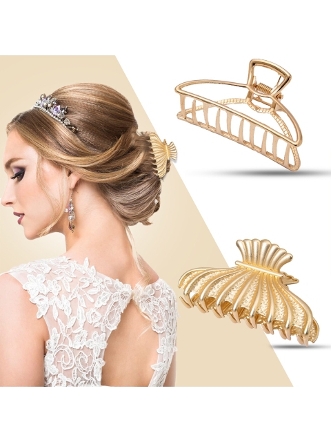

Krelin Set of 2 Women Gold-Toned Claw Clip