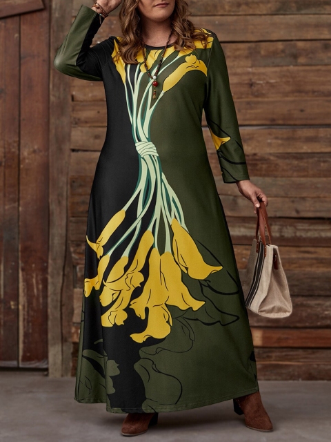 

URBANIC Green Maxi Dress