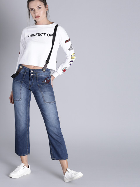 

Kook N Keech Women Blue Straight Fit Mid-Rise Clean Look Jeans
