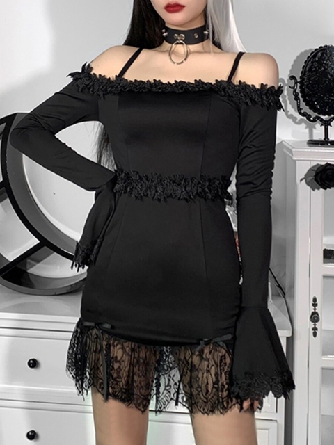 

URBANIC Black Sheath Mini Dress