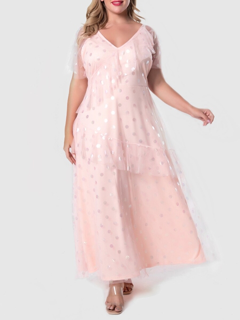 

URBANIC Pink Maxi Dress