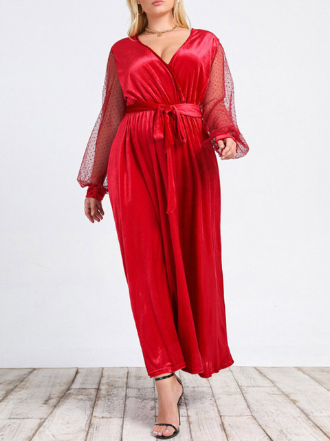 

URBANIC Red Maxi Dress