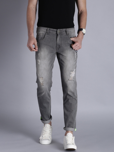 

Kook N Keech Men Grey Skinny Fit Mid-Rise Mildly Distressed Stretchable Jeans
