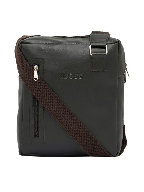 

MBOSS Unisex Black Water-Resistant Messenger Bag