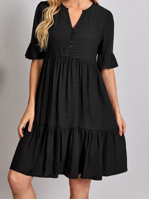

URBANIC Black A-Line Dress