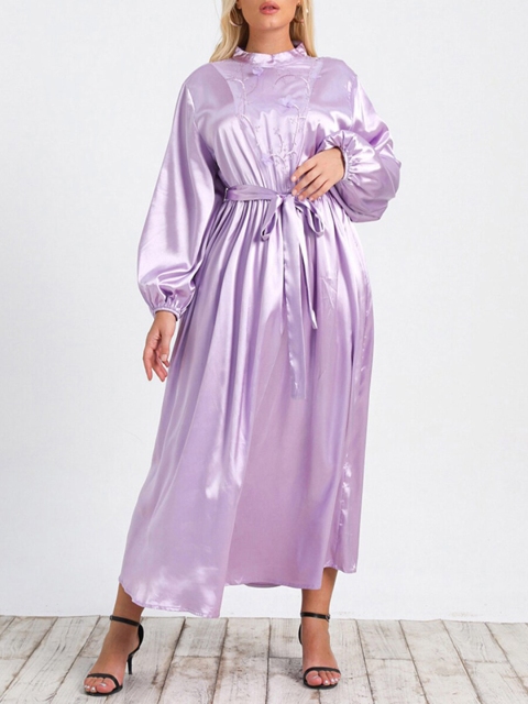 

URBANIC Purple Midi Dress