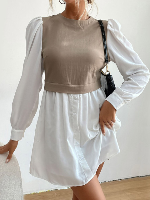

URBANIC Khaki Sheath Dress