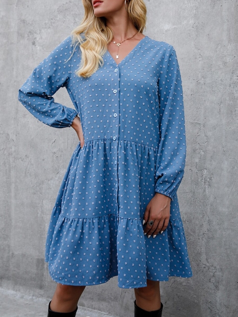 

URBANIC Blue A-Line Dress
