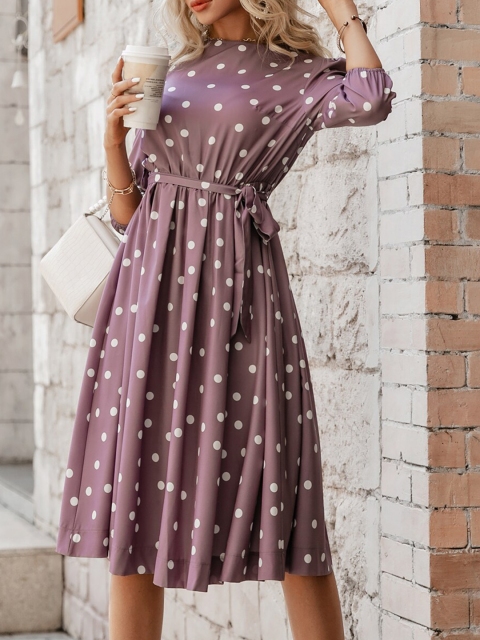

URBANIC Purple Midi Dress