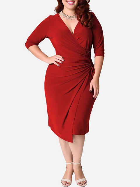 

URBANIC Red Sheath Dress