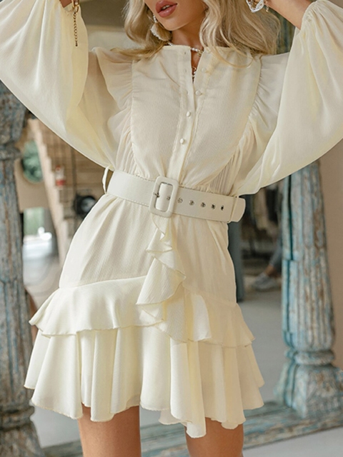 

URBANIC White A-Line Dress