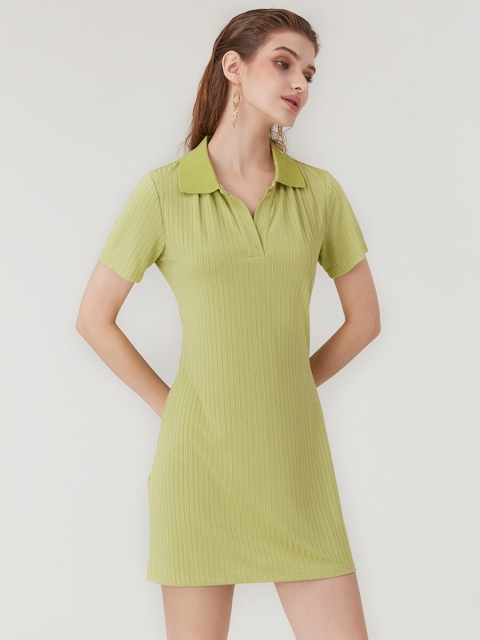 

URBANIC Green T-shirt Mini Dress