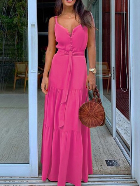 

URBANIC Red Maxi Dress