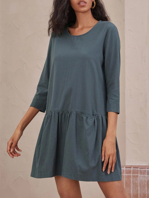 

URBANIC Blue A-Line Dress