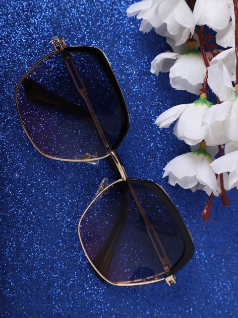 

MARC LOUIS Women Pink Lens & Gold-Toned Square Sunglasses with UV Protected Lens