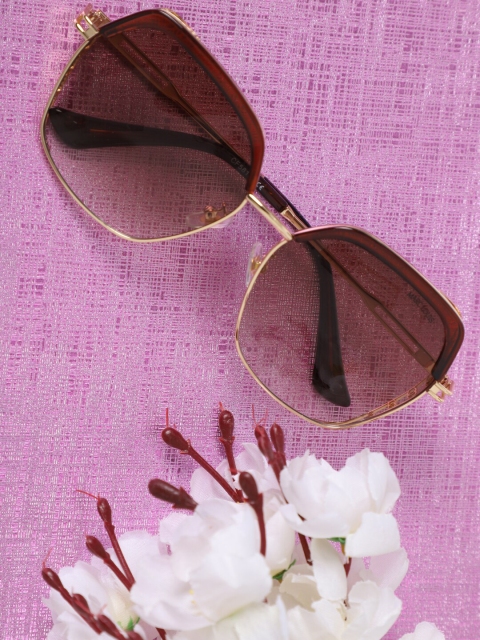 

MARC LOUIS Women Brown & Gold-Toned Sunglasses-MARC LOUIS CF58195 GOLD BROWN SG