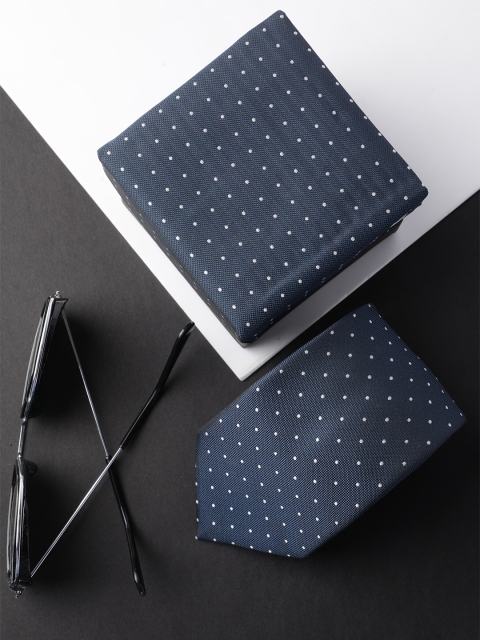 

Alvaro Castagnino Men Blue & White Colourblocked Skinny Tie
