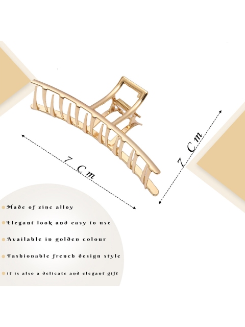 

Krelin Women Gold-Toned Set of 3 Claw Clips