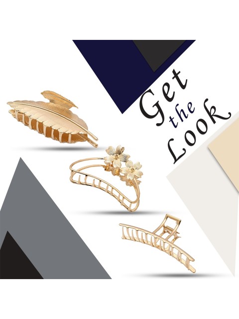 

Krelin Women Gold-Toned Set of 4 Claw Clips