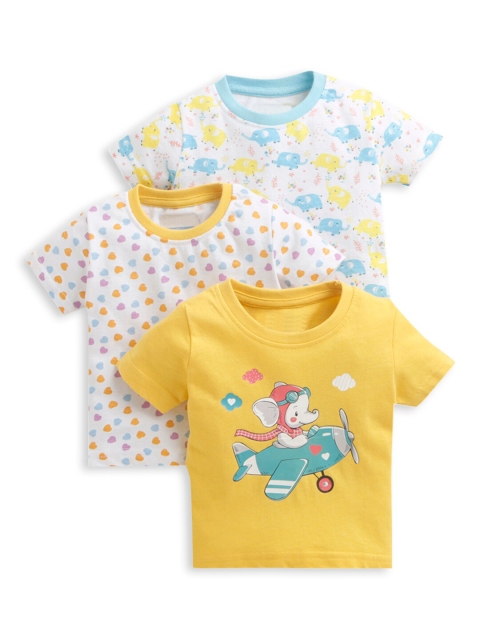 

Hopscotch Boys Yellow Floral 3 Printed Tropical T-shirt