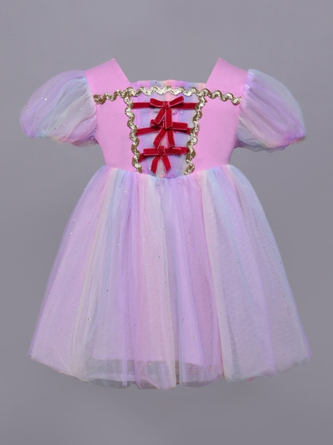 

Hopscotch Girls Purple & Violet Embellished Applique Party Dress