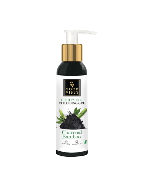 

Good Vibes Charcoal Bamboo Purifying Cleansing Gel - 120 ml, White