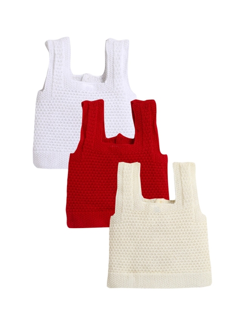 

Little Angels Infant Girls 3-Piece Solid Sweater Vest Baby Apparel Gift Set, Red