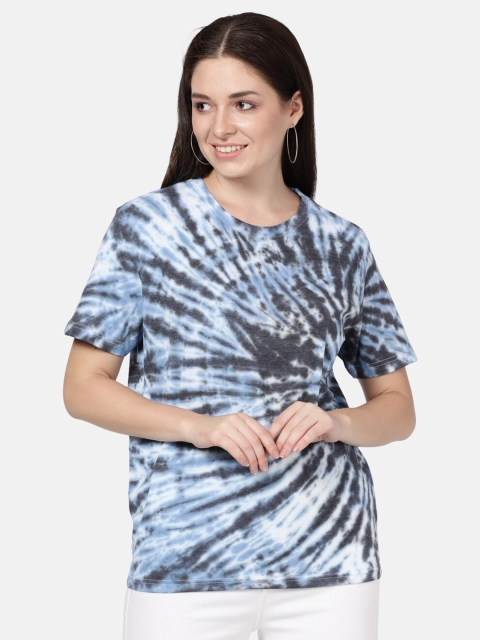 

BEVERLY BLUES Women Blue Printed T-shirt