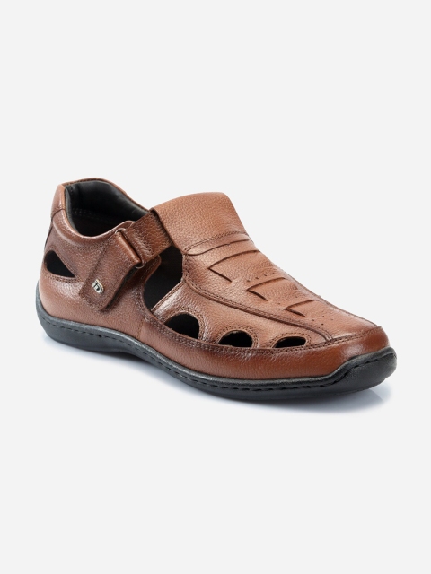 

ID Men Tan Colourblocked Leather Fashion