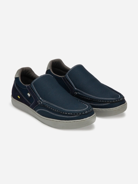 

ID Men Blue Suede Slip-On Sneakers