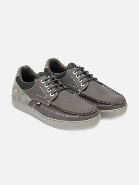 

ID Men Grey Colourblocked Suede Derbys