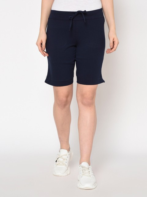 

NEWRIE Women Navy Blue Sports Shorts