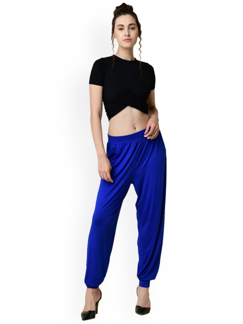 

NEWRIE Women Blue Solid Harem Pants