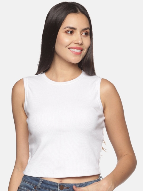 

BEVERLY BLUES White Crop Top