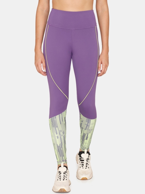 

Zelocity by Zivame Purple Solid Tights