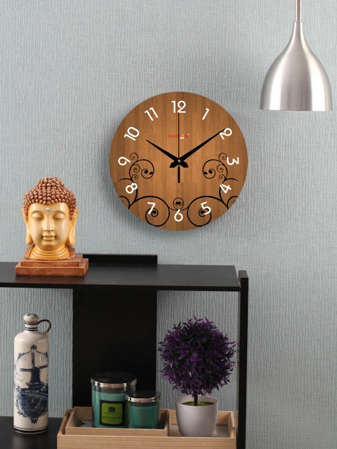

RANDOM Brown Dial Printed Wooden Analogue Wall Clock