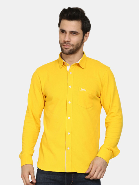 

PEPLOS Men Yellow Original Casual Shirt